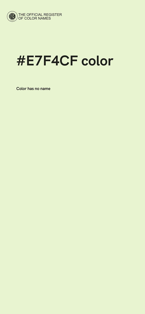 #E7F4CF color image