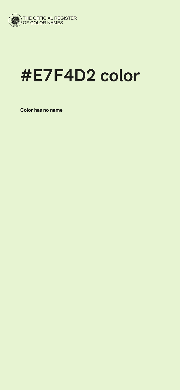 #E7F4D2 color image