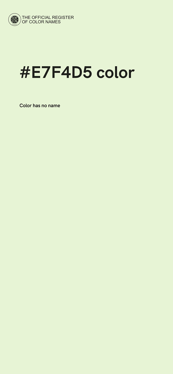 #E7F4D5 color image