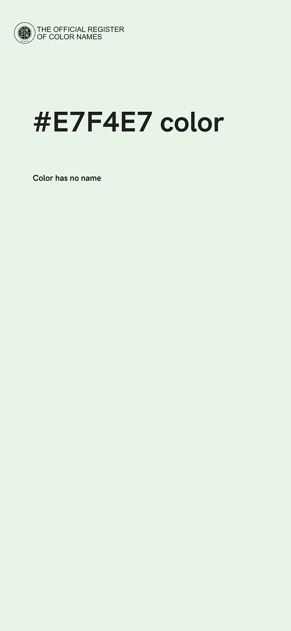 #E7F4E7 color image