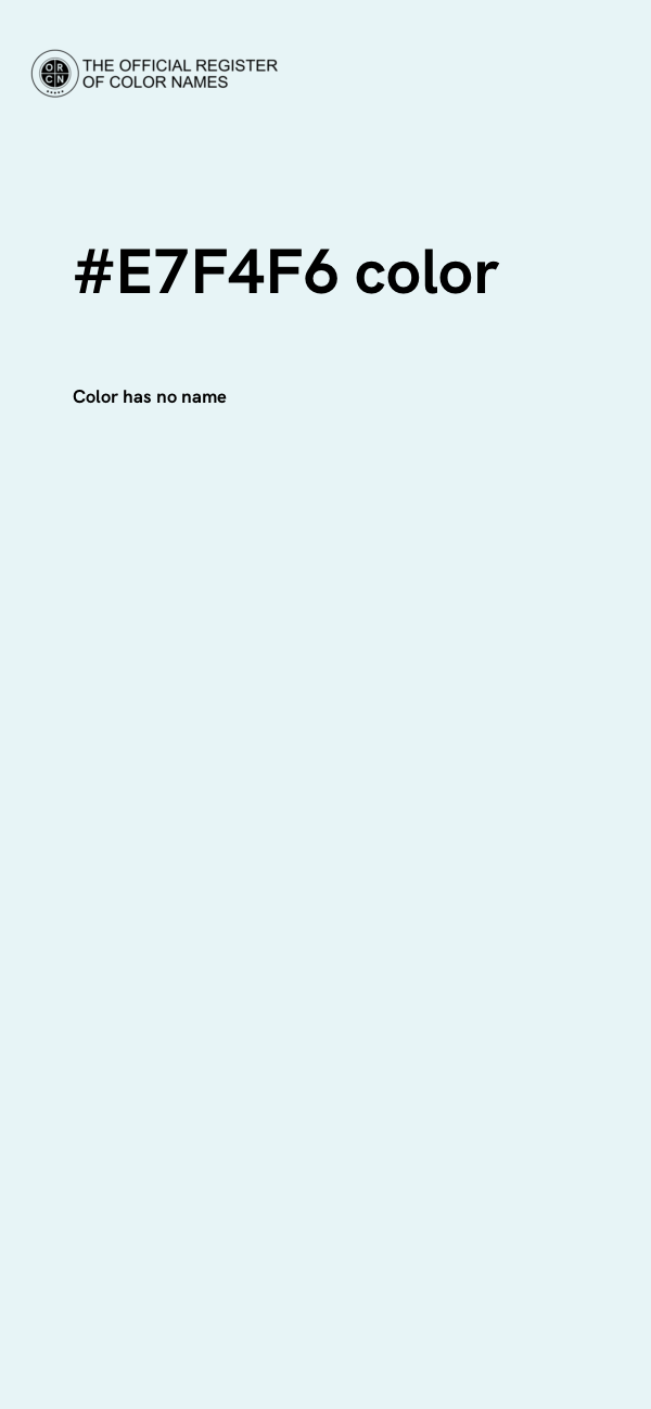 #E7F4F6 color image