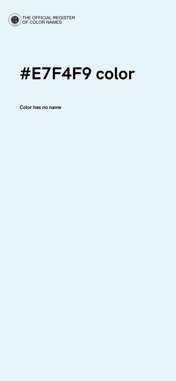 #E7F4F9 color image