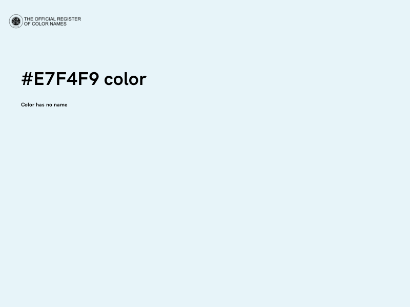 #E7F4F9 color image