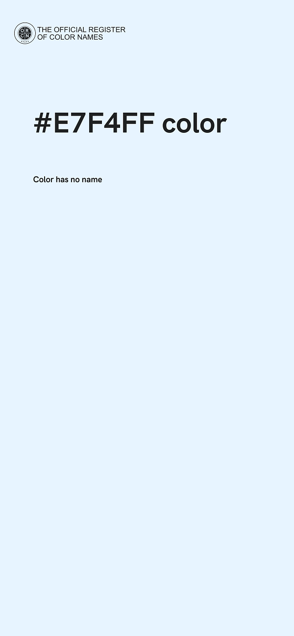 #E7F4FF color image
