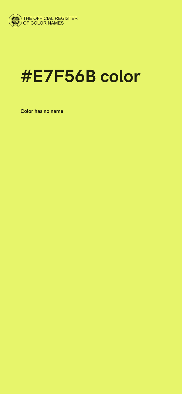 #E7F56B color image