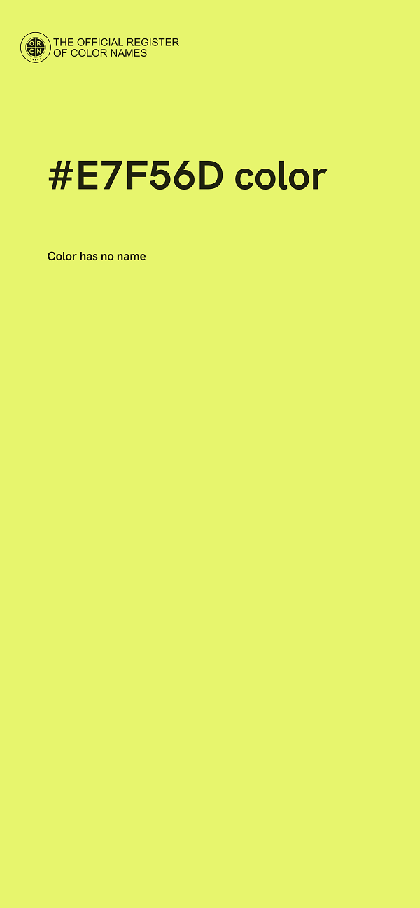 #E7F56D color image