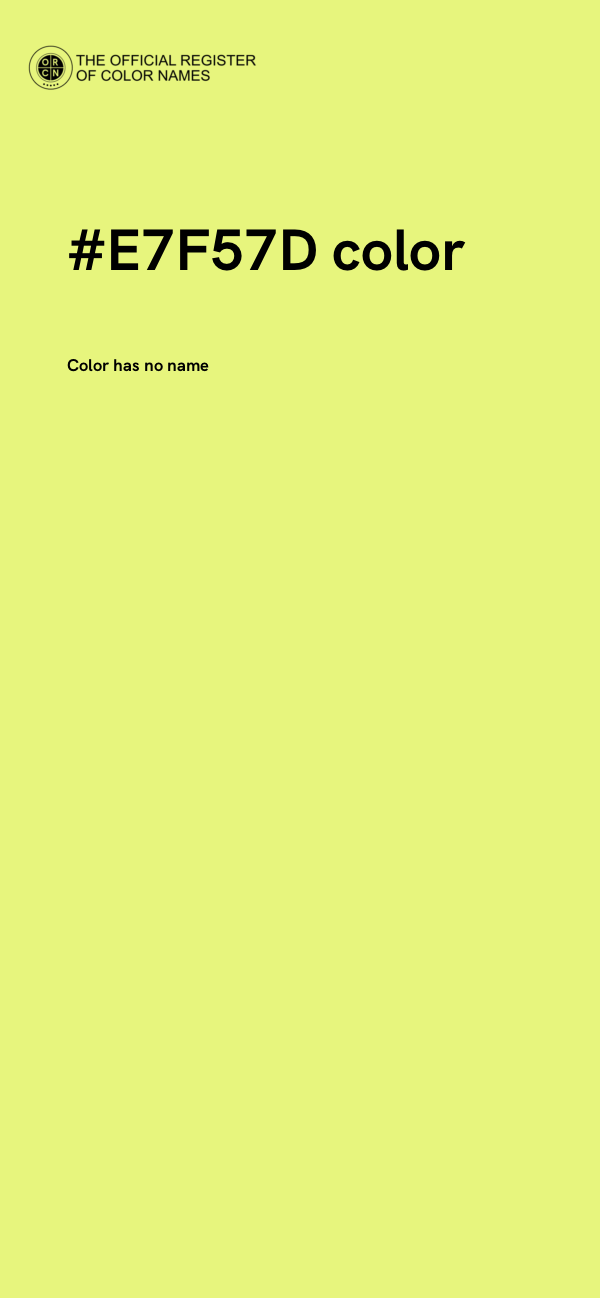 #E7F57D color image