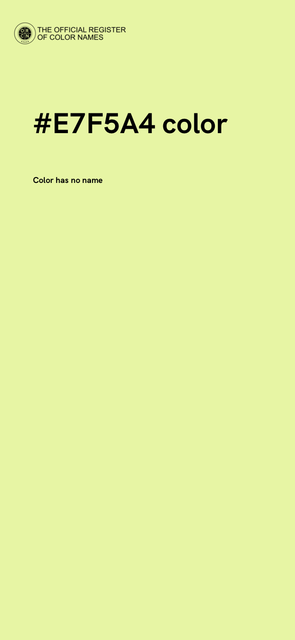 #E7F5A4 color image