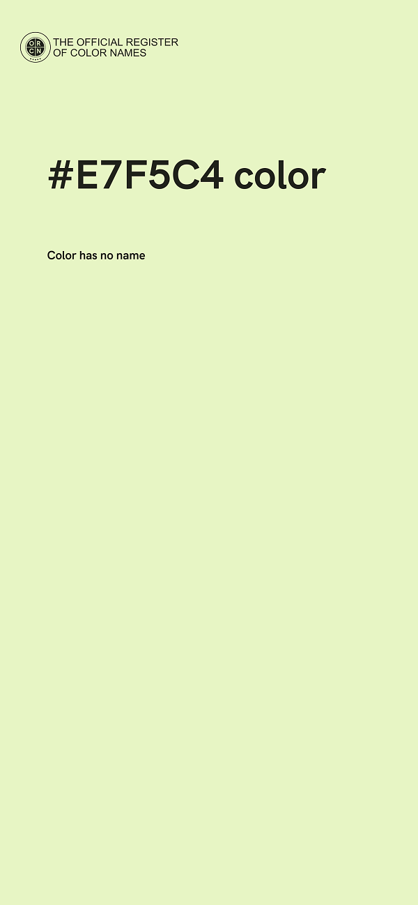 #E7F5C4 color image