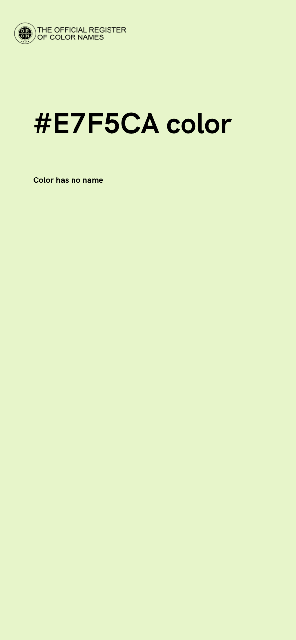 #E7F5CA color image