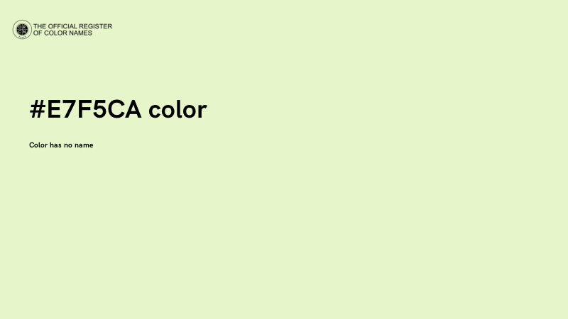#E7F5CA color image