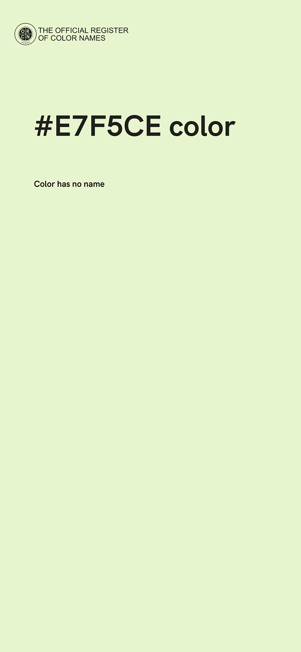 #E7F5CE color image
