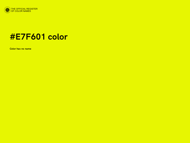 #E7F601 color image