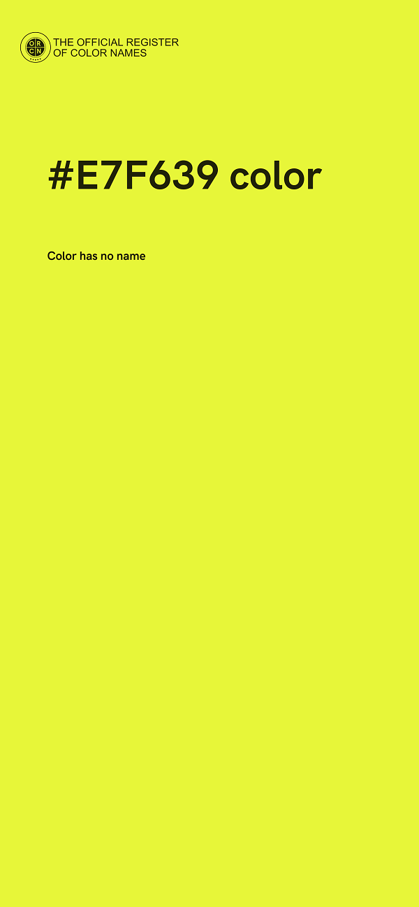 #E7F639 color image