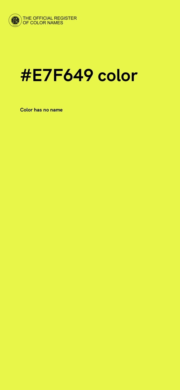 #E7F649 color image