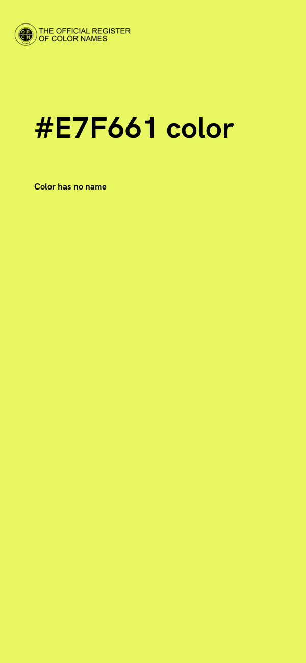 #E7F661 color image