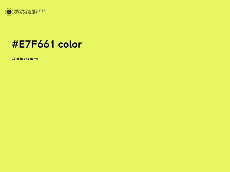 #E7F661 color image
