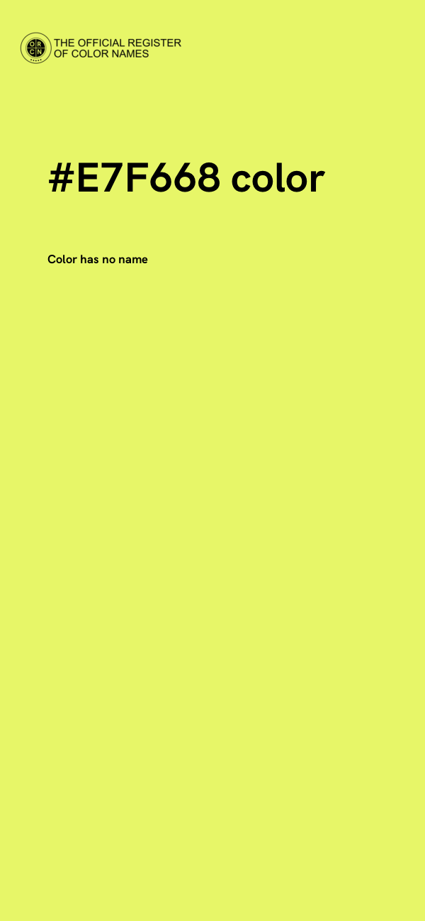 #E7F668 color image