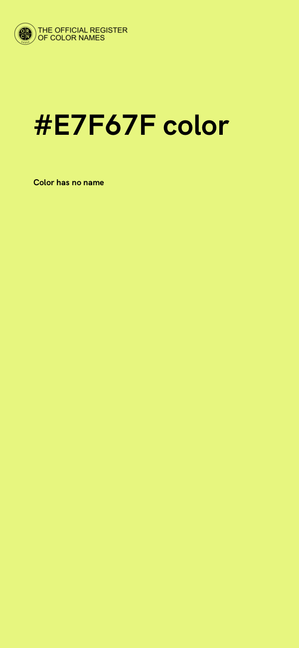 #E7F67F color image