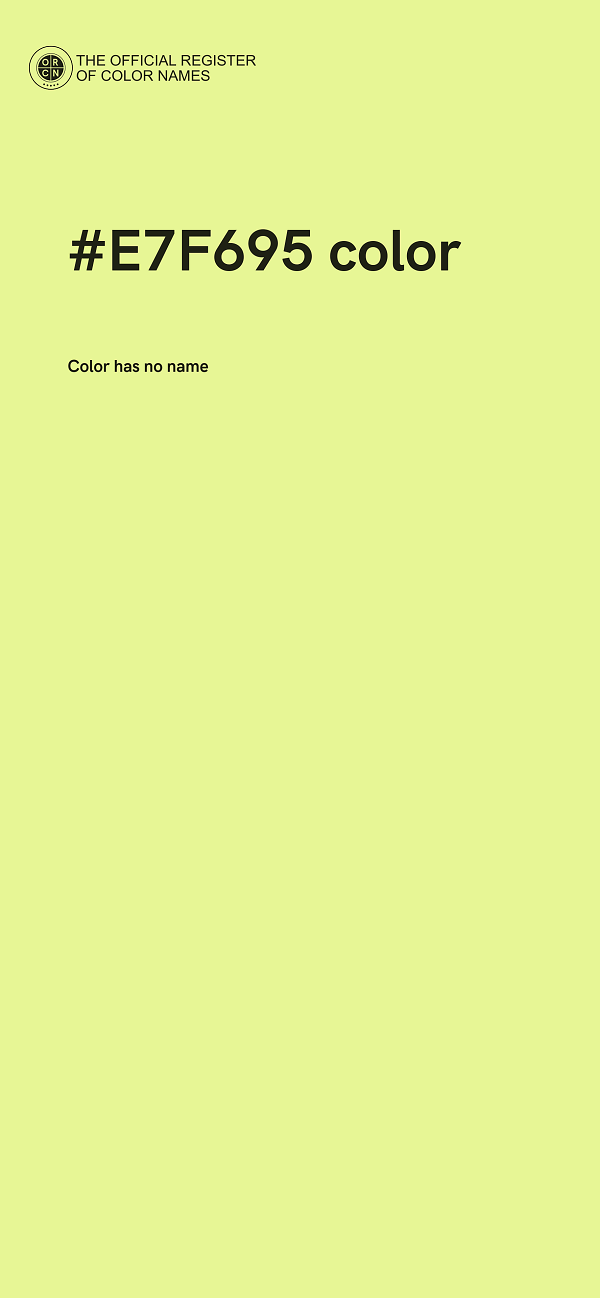 #E7F695 color image