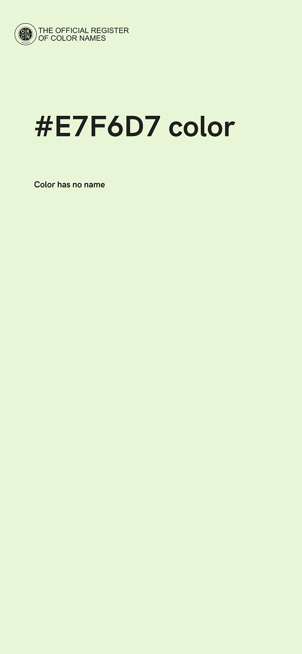 #E7F6D7 color image