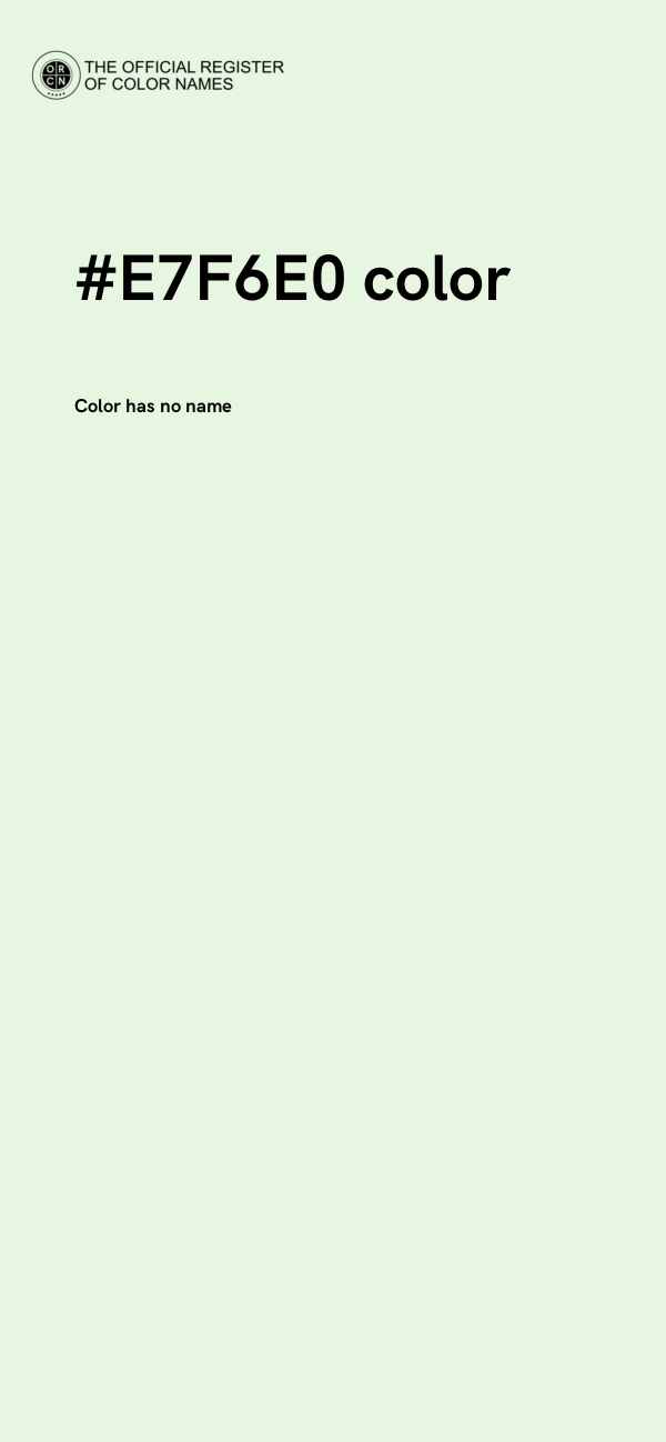 #E7F6E0 color image