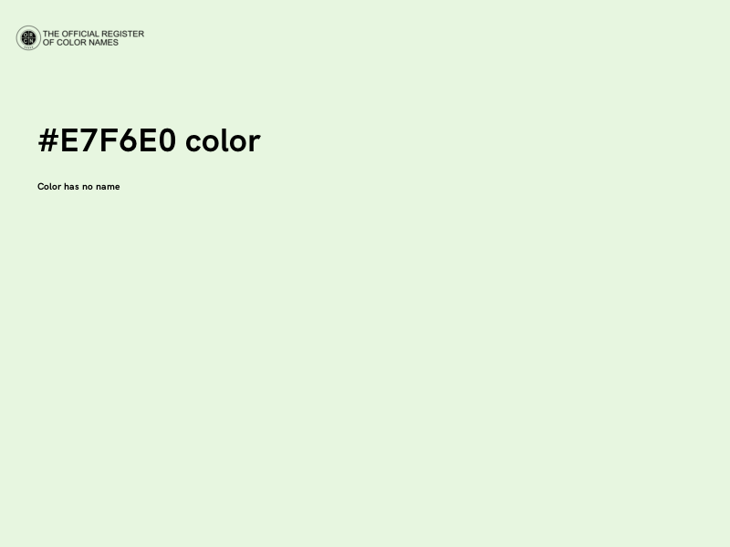 #E7F6E0 color image