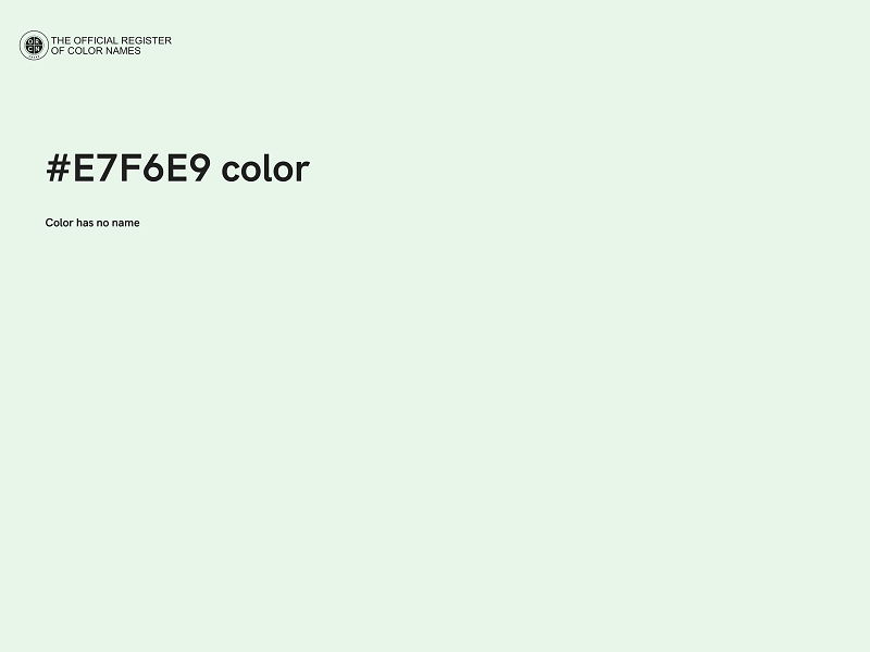 #E7F6E9 color image