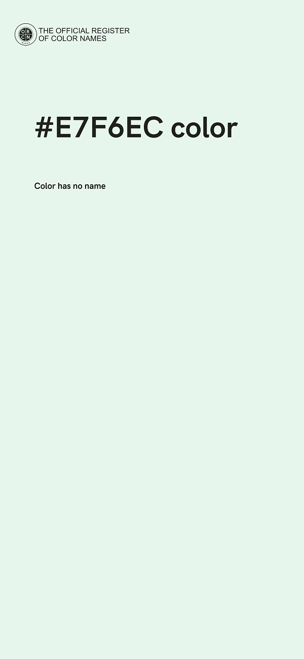 #E7F6EC color image