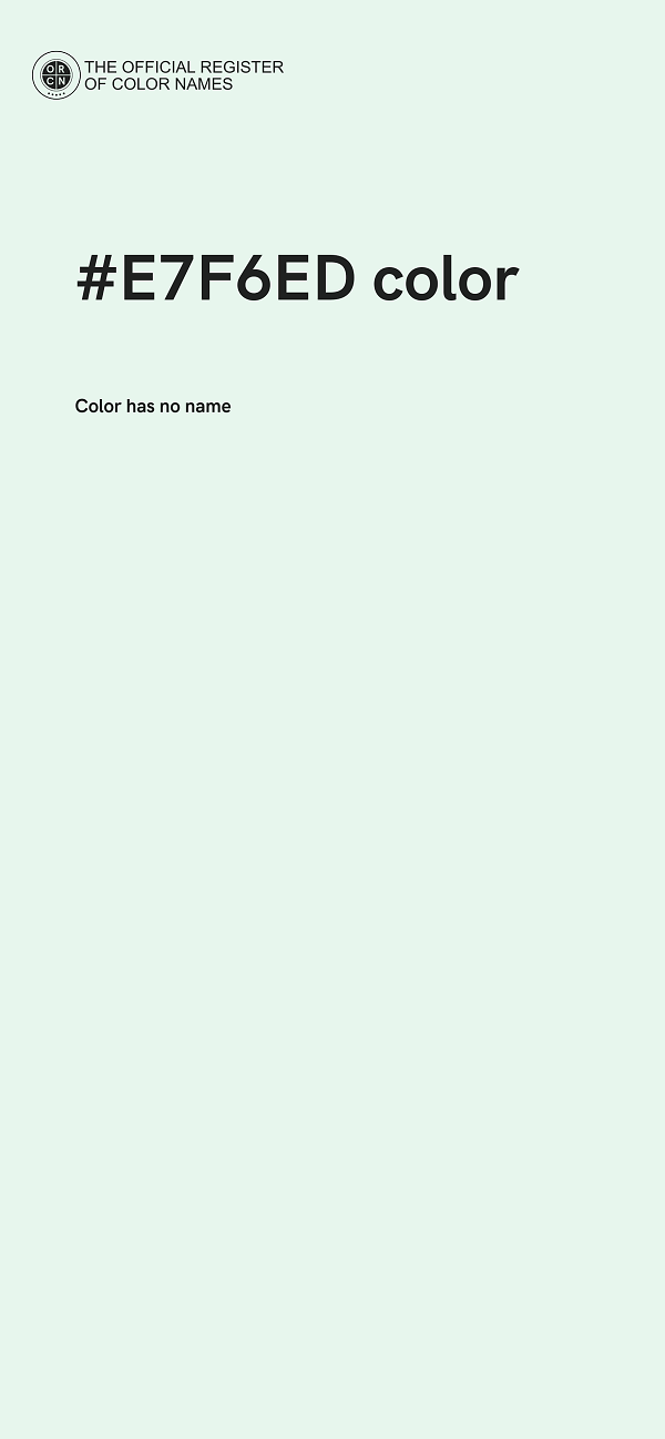 #E7F6ED color image