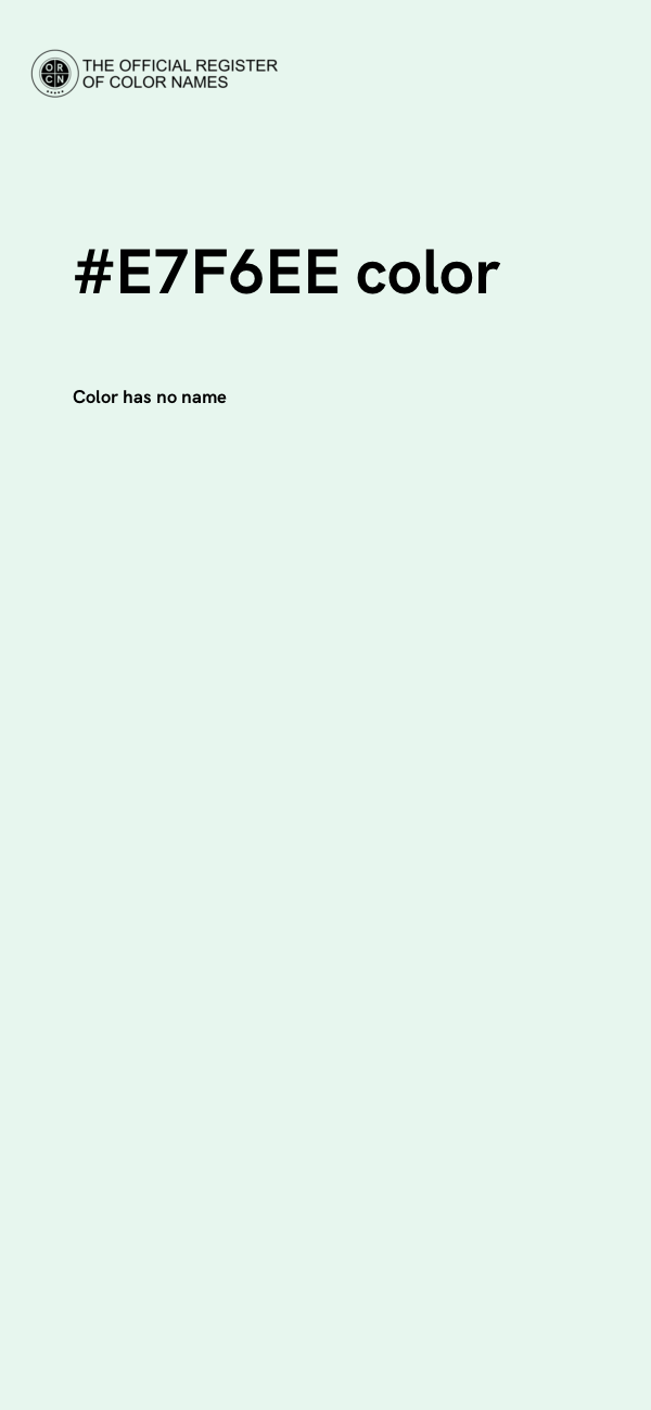 #E7F6EE color image
