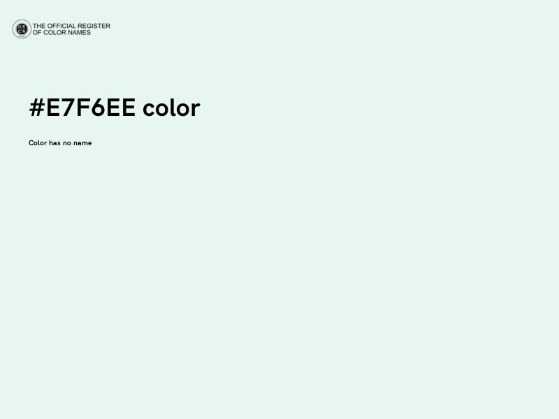 #E7F6EE color image