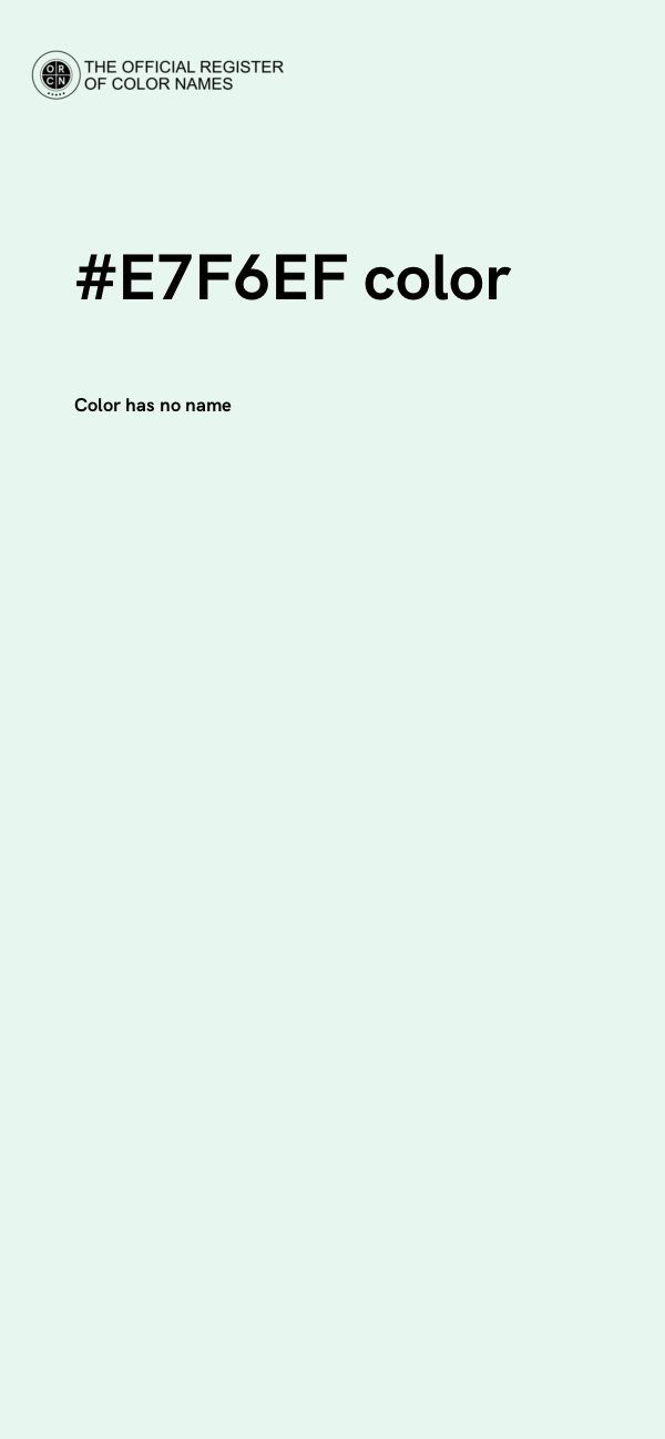 #E7F6EF color image