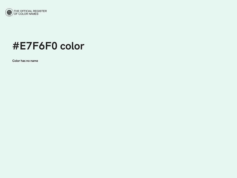 #E7F6F0 color image