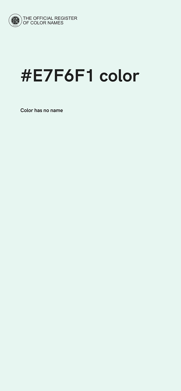 #E7F6F1 color image