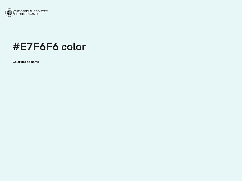 #E7F6F6 color image