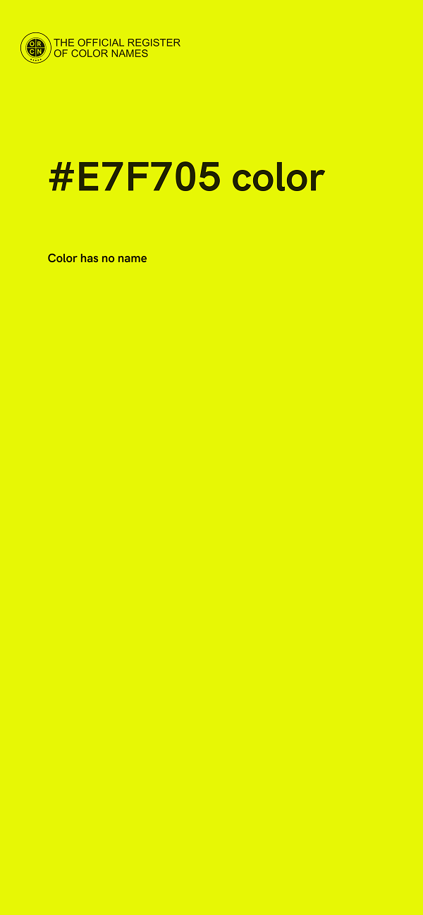 #E7F705 color image
