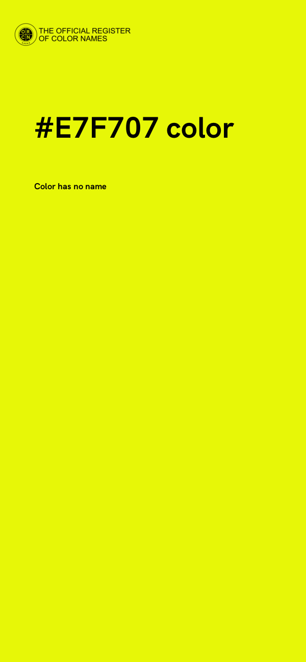 #E7F707 color image