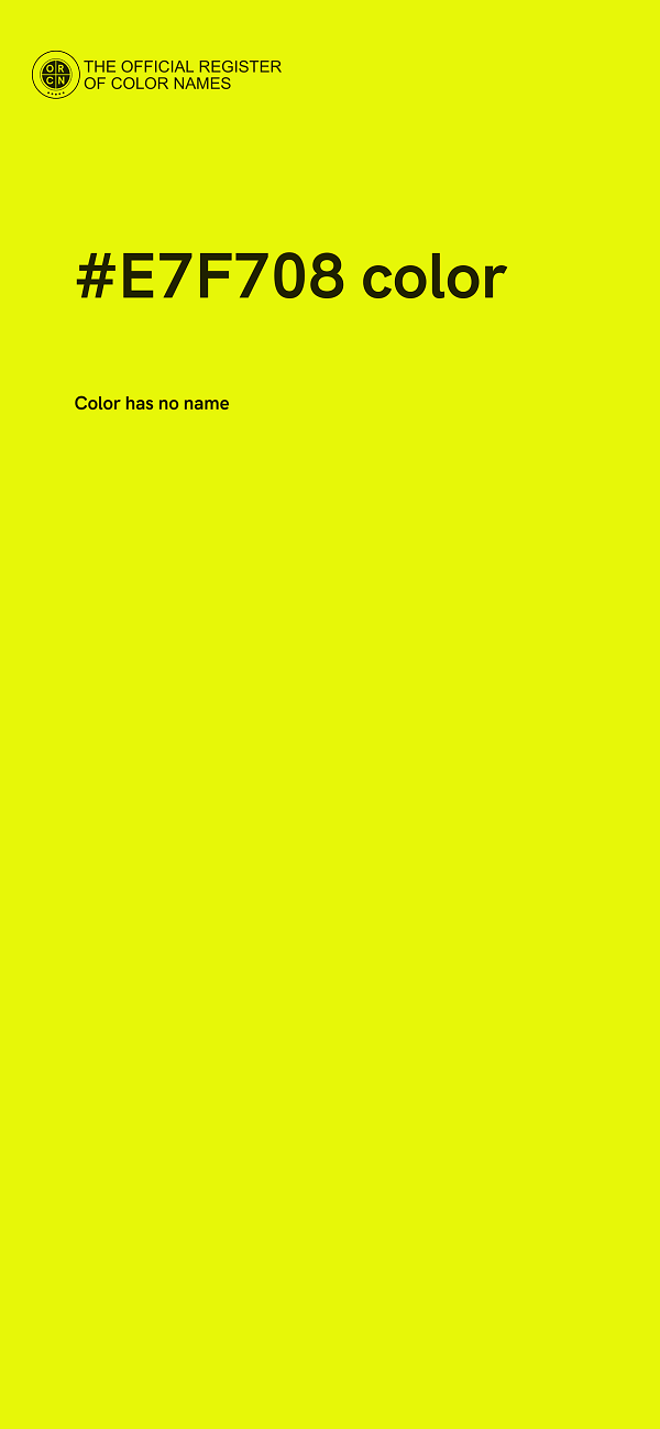 #E7F708 color image