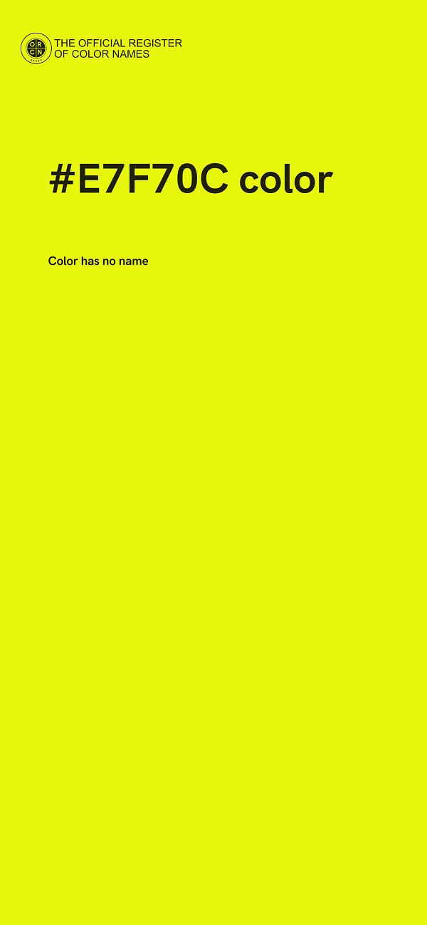 #E7F70C color image