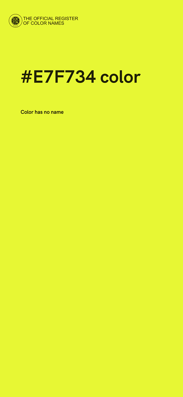 #E7F734 color image