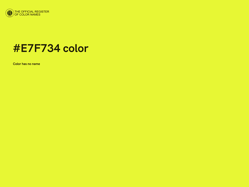 #E7F734 color image