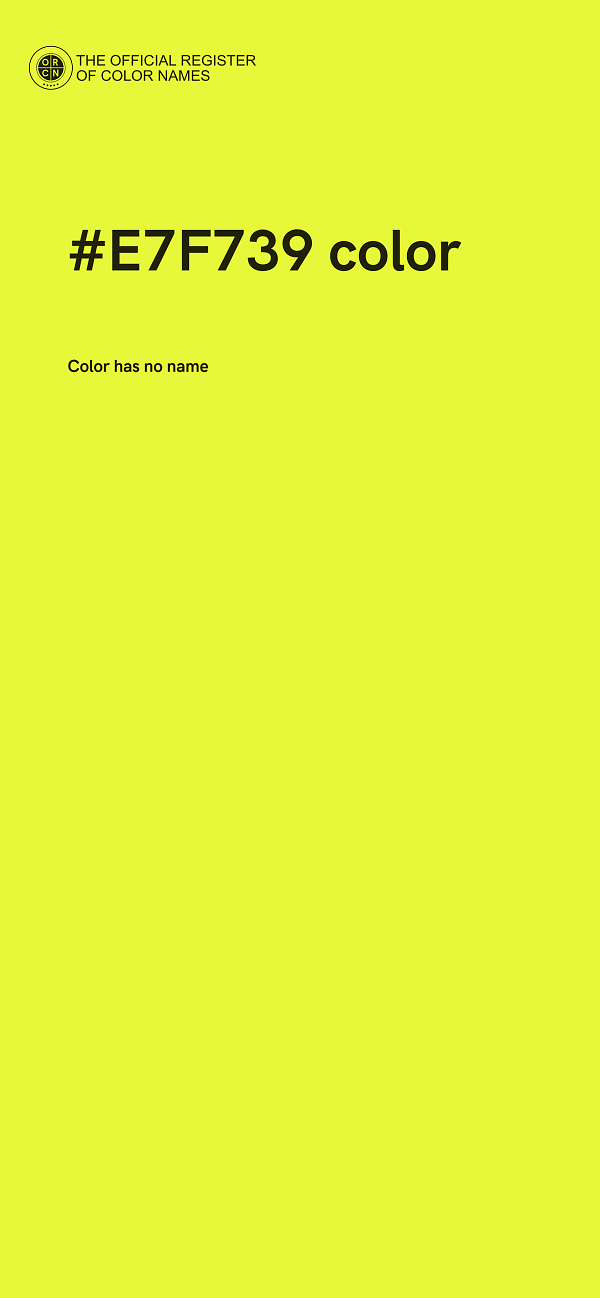 #E7F739 color image