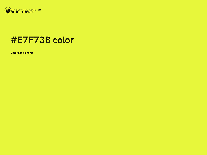 #E7F73B color image