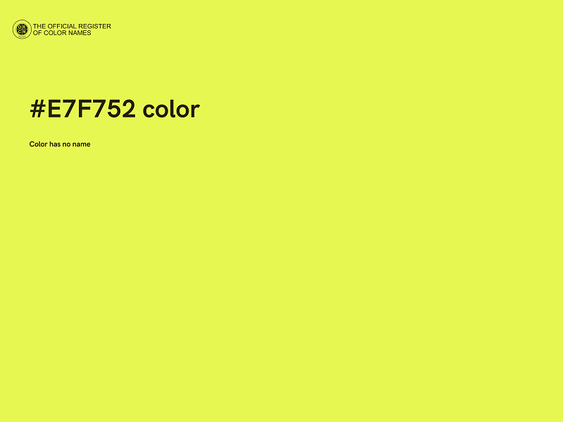#E7F752 color image