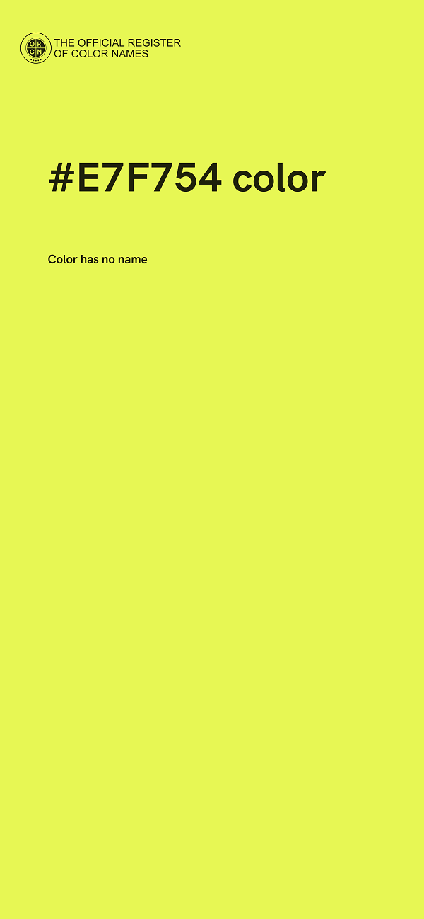 #E7F754 color image
