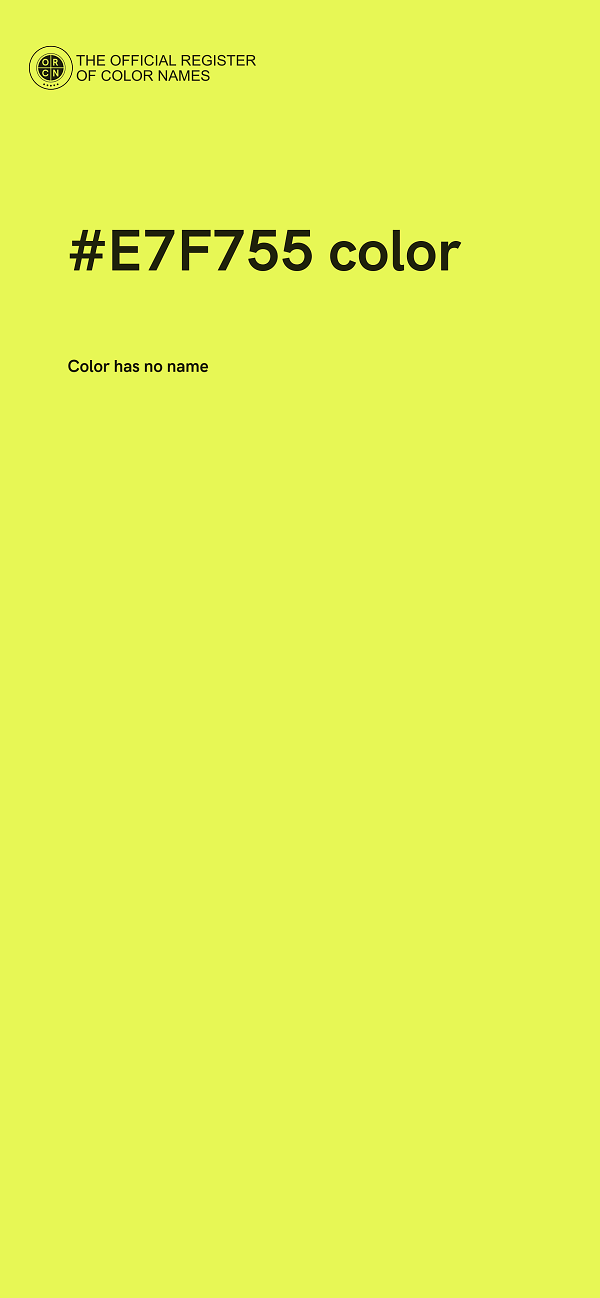 #E7F755 color image