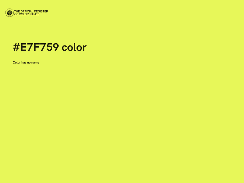 #E7F759 color image