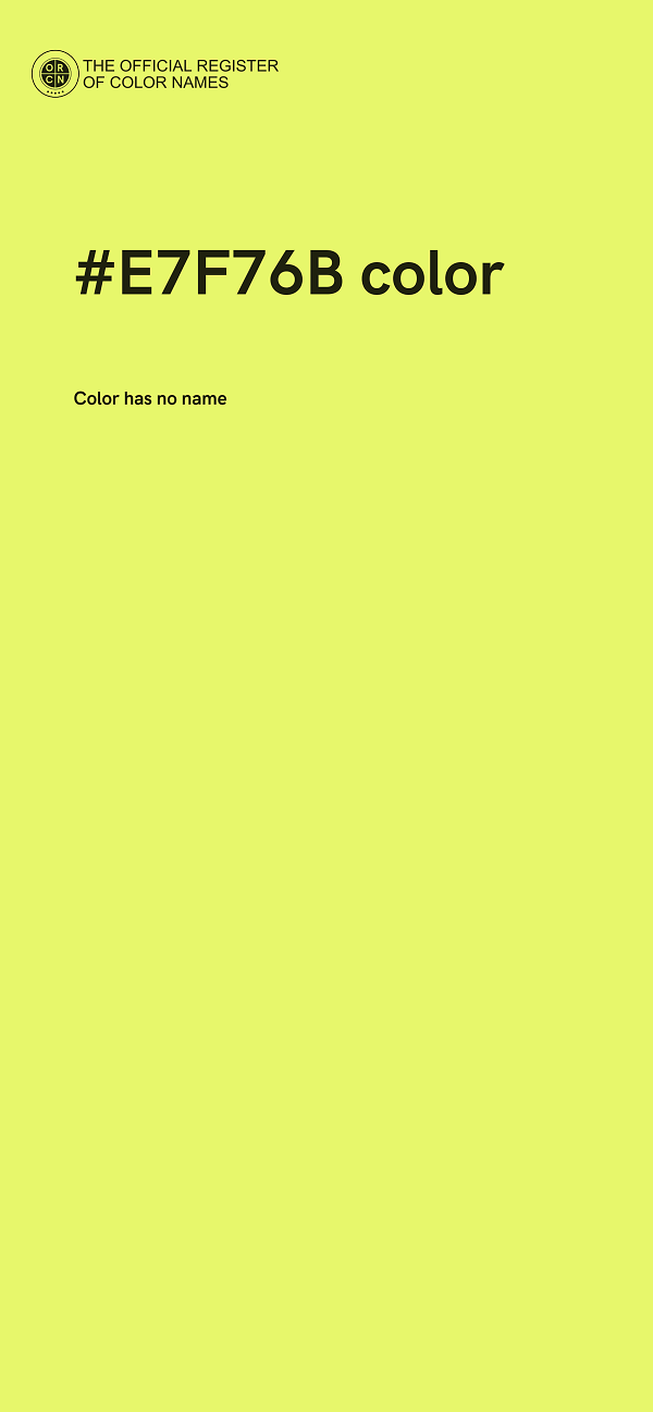 #E7F76B color image