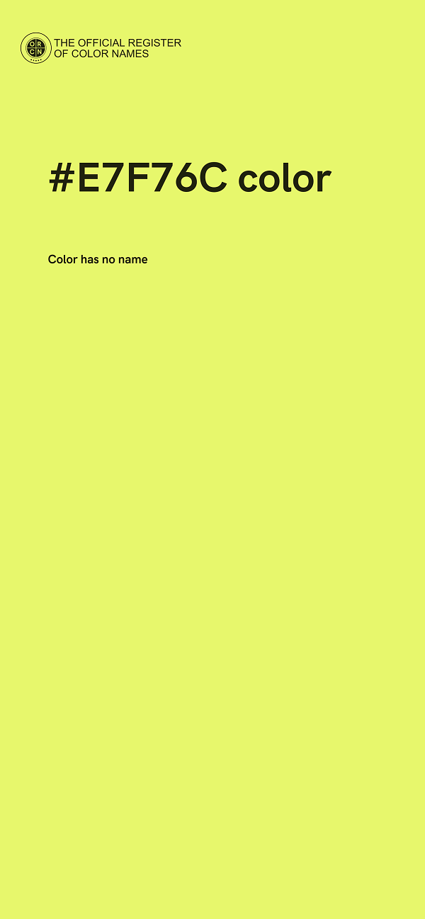 #E7F76C color image